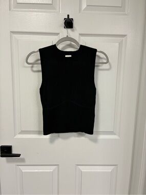 Abercrombie & Fitch Beige and Black  Sleeveless Knit Tank